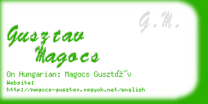 gusztav magocs business card